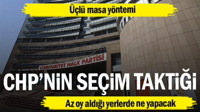 CHP’nin seçim taktiği… Üçlü masa yöntemi
