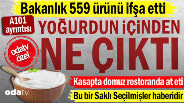 Bakanlık 559 ürünü ifşa etti: Yoğurdun içinden ne çıktı