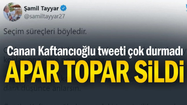 Canan Kaftancıoğlu tweeti çok durmadı… Apar topar sildi!