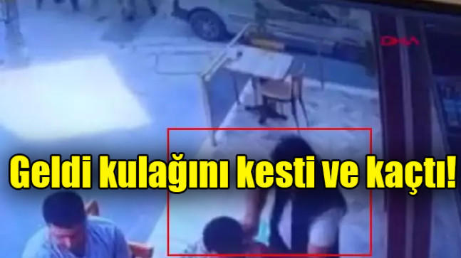 Geldi kulağını kesti ve kaçtı