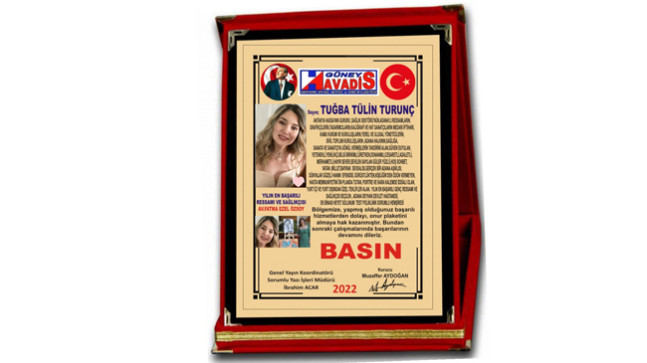 ADAN’NIN ÜNLÜ RESSAMI VE BAŞARILI HEMŞİRESİ TUĞBA TÜLİN TURUNÇ’U ALKIŞLIYORUZ