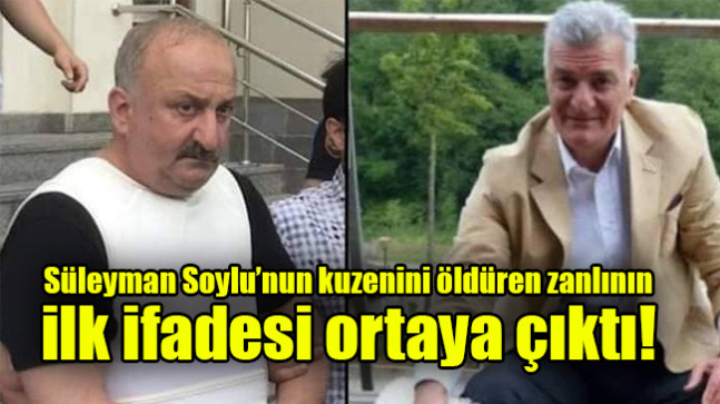 Süleyman Soylu’nun kuzenini öldüren zanlının ilk ifadesi ortaya çıktı