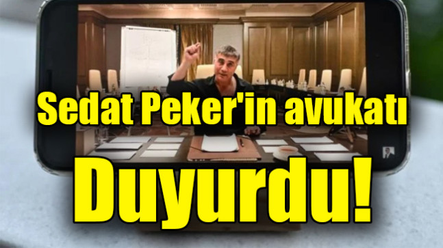 Sedat Peker’in avukatı Ersan Barkın Duyurdu!…