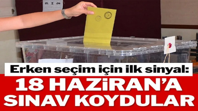 Erken seçim için ilk sinyal
