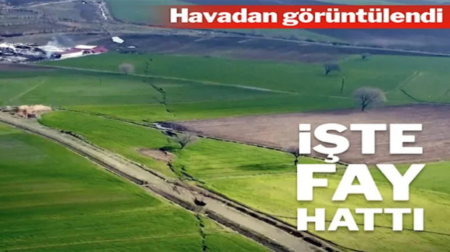 Fay hattı havadan görüntülendi