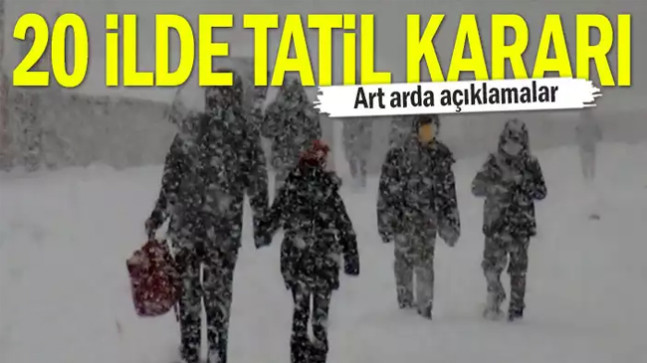 Kar tatili ilan edilen iller artıyor… 20 il birden tatil açıkladı