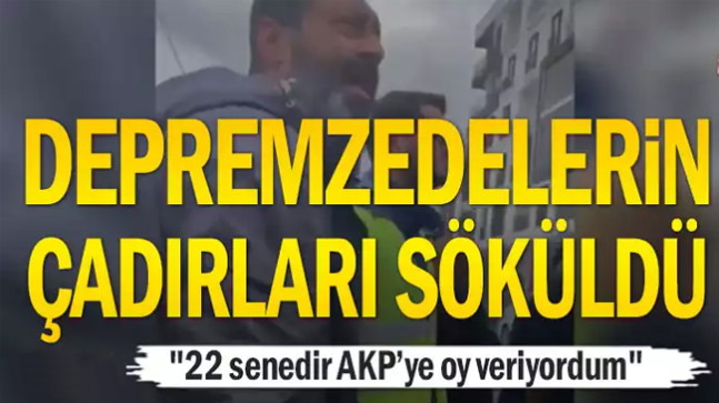 Depremzedelerin çadırları söküldü…