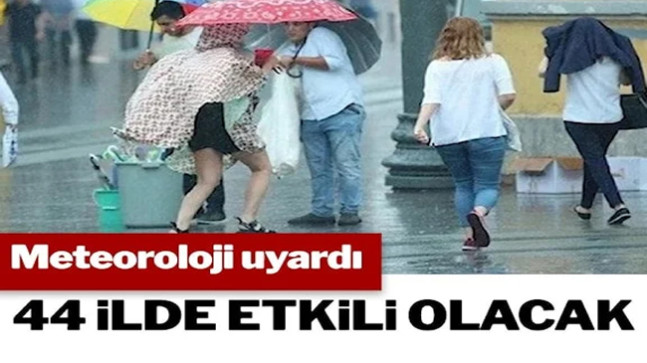 Meteoroloji’den güncel hava durumu tahmini: 44 ile sağanak uyarısı