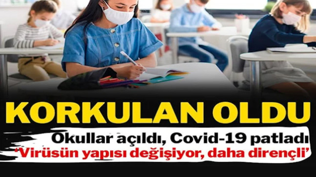 Okullar açıldı Covid-19 vakaları artmaya başladı