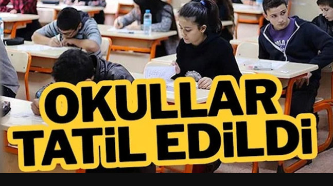 Okullar 30 Ekim’de tatil edildi