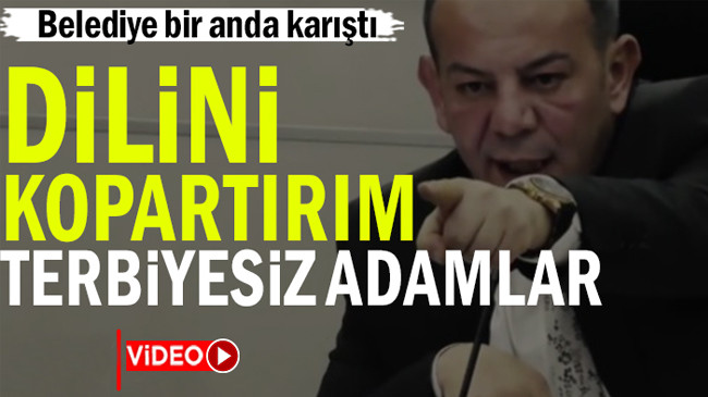 Bolu Belediye Meclisi’nde gergin anlar: Tanju Özcan “Dilini kopartırım” dedi