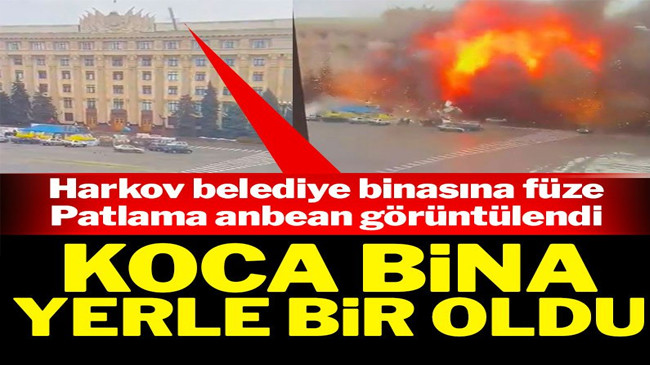 Ukrayna-Rusya savaşı: Harkov’da belediye binasını vurdular