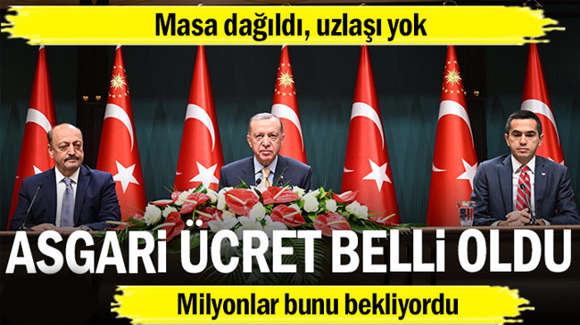 Cumhurbaşkanı Erdoğan asgari ücreti açıkladı