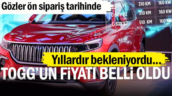 Yıllardır bekleniyordu… Ve TOGG’un fiyatı belli oldu