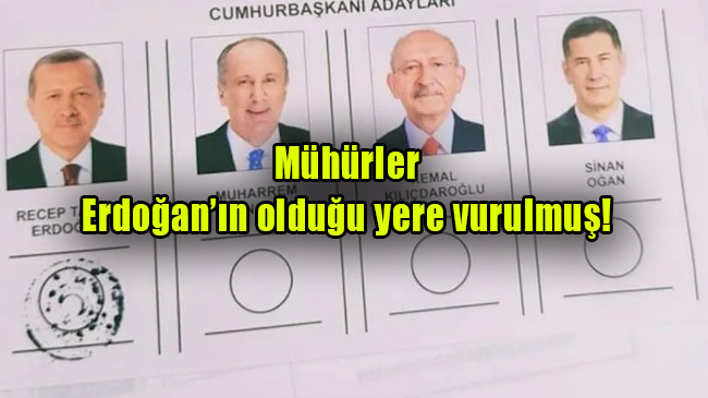 Mühürler Erdoğan’ın olduğu yere vurulmuş!