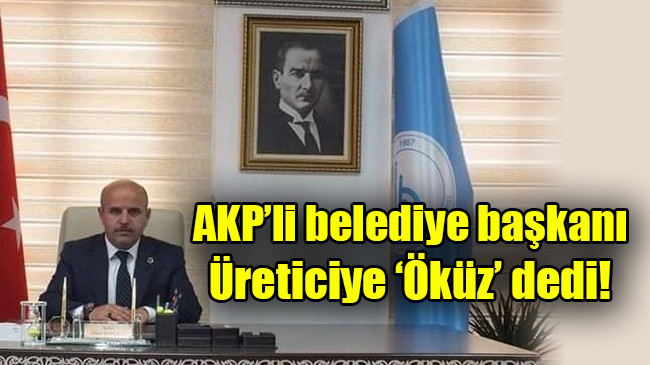 AKP’li belediye başkanı üreticiye ‘öküz’ dedi