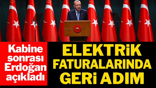 Cumhurbaşkanı Erdoğan duyurdu! Elektrik faturalarına yeni düzenleme