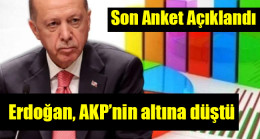 Anket: Erdoğan, AKP’nin altına düştü