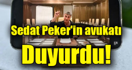 Sedat Peker’in avukatı Ersan Barkın Duyurdu!…