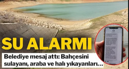 İçme suyu sağlayan barajda 4 milyon metreküp su kaldı, vatandaşlar uyarıldı